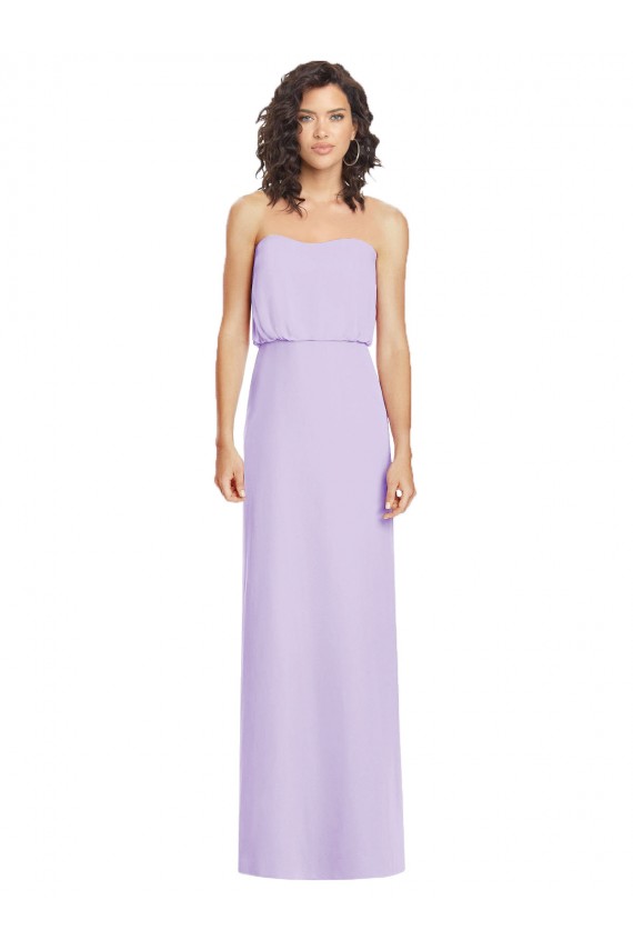 Full Length Lux Chiffon Blouson Bodice Bridesmaid Dress Australia