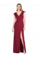 Ruffled Sleeves Mermaid Chiffon Bridesmaid Dress with Front Slit Australia