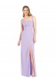 Spaghetti Straps Mermaid Chiffon Bridesmaid Dress with Side Front Slit Australia
