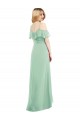 High Low Off the Shoulder Wrap Chiffon Bridesmaid Dress  Australia