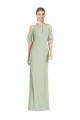 Ruffle Cold-Shoulder Mermaid Chiffon Maxi Bridesmaid Dress Australia