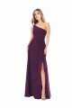 One Shoulder Chiffon Bridesmaid Dress with Tie Belt Australia