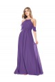 Cold Shoulder Flutter Sleeves Chiffon Bridesmaid Dress Australia