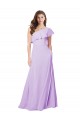 Draped One Shoulder Long Chiffon Bridesmaid Dress  Australia