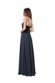 Crossover Bodice Long Chiffon Bridesmaid Dress with Double Back Straps Australia