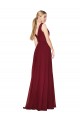 Draped A-Line V-Neck Floor Length Chiffon Bridesmaid Dress / Formal Prom Dress Australia