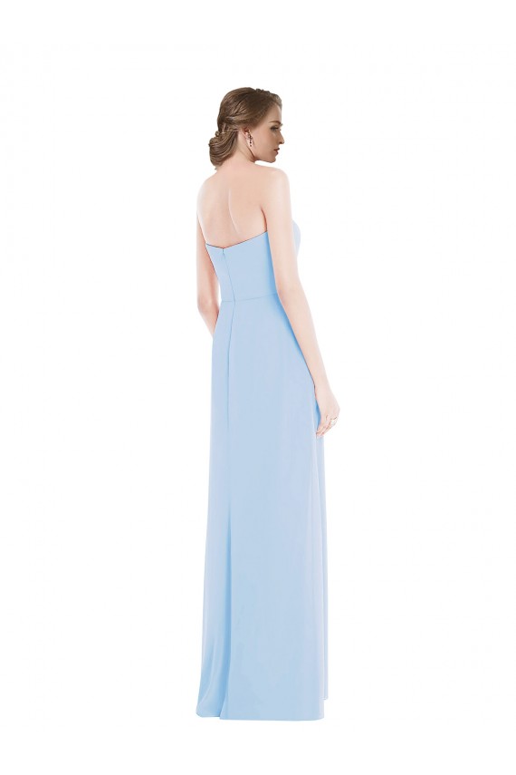 Strapless Sweetheart Maxi Bridesmaid Dress with Pleated Front Slit Australia