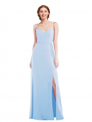 Tie Back Cutout Maxi Formal Bridesmaid Dress with Front Slit Australia