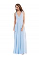 Deep V-Neck Chiffon Maxi Bridesmaid Dress Australia