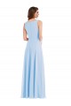 Deep V-Neck Chiffon Maxi Bridesmaid Dress Australia