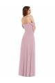 Off the Shoulder Draped Sleeve Maxi Bridesmaid Dress with Front Slit Australia