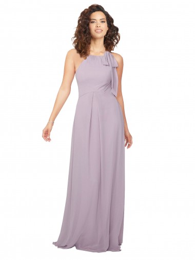 Halter Neck Bridesmaid Dress with Bow Australia