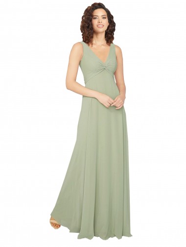 Knotted Bodice Chiffon Bridesmaid Dress Australia