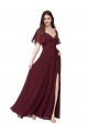 Chiffon Flutter Sleeve Sweetheart Bridesmaid Dress Australia