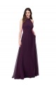 Chiffon High-Halter Bridesmaids Dress with Keyhole Back Australia