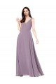 Long Chiffon Formal Bridesmaid Dress with Open Back Australia