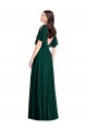 Backless Floor Length Split Sleeves Maxi Bridesmaid Dress Australia