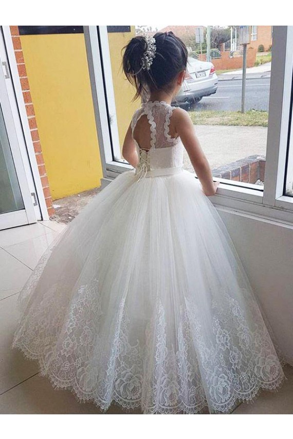 Ivory Ball Gown Floor Length Flower Girl Dress Australia
