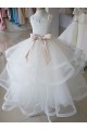 Ivory Ball Gown High Neck Floor Length Flower Girl Dress Australia