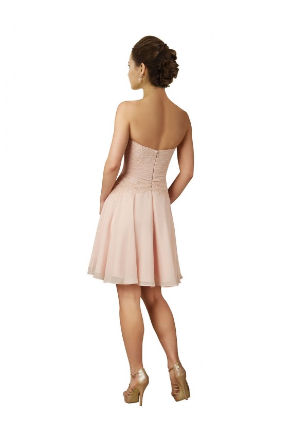 Lace and Chiffon Bridesmaid Dress / Cocktail Dress with Unique Neckline Australia
