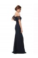 Off the Shoulder Long Lace Bridesmaid Dress / Prom Dress with Flutter Sleeves Australia