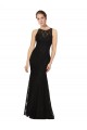 Fitted Lace Bridesmaids Dress with Jewel Neckline and Open Back Australia