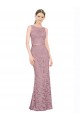 Sleeveless Crop Top High Neck Mermaid Lace Bridesmaid Dress / Prom Dress Australia