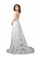 Plunging V-Neckline Wedding Dress with Slit Australia