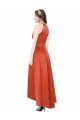 Full Length Halter Satin Bridesmaid Dress with Hi-Low Hem Detail Australia