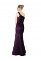 Long Ruched Neckline One Shoulder Satin Bridesmaid Dress / Prom Dress Australia