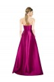 Sleeveless V-Neck Long Satin Bridesmaid Dress / Prom Dress with Bow Waist Australia