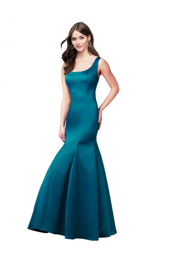 Long Sleek Satin Bridesmaid Dress / Prom Dress with U-Back Australia