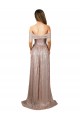 Strapless Scoop Neck Off the Shoulder Long Formal Sequin Bridesmaid Dress / Prom Dress with High Slit Australia