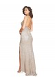 Ruched Back Mermaid Formal Sparkling Sequin Bridesmaid Dress / Prom Dress with Beaded Spaghetti Straps Australia