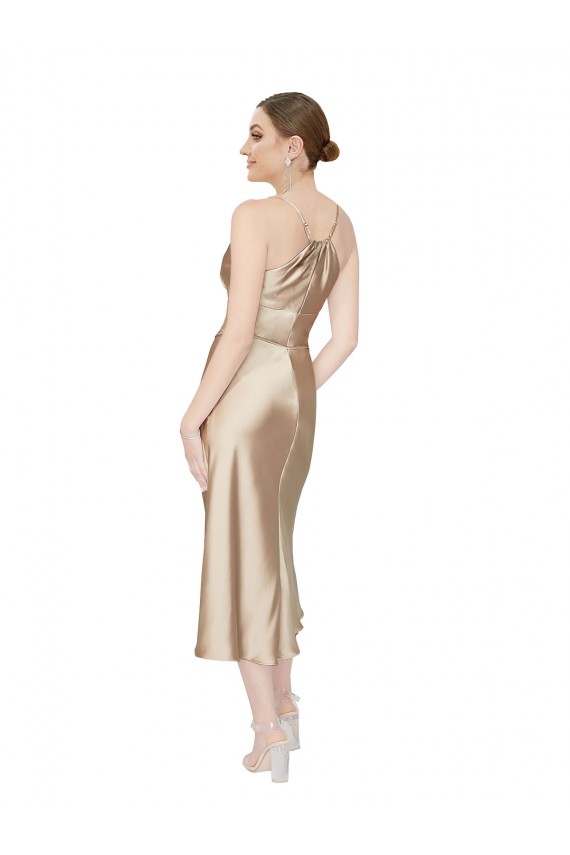 Empire Waist Formal Silky Satin Cocktail Midi Bridesmaid Dress / Prom Dress Australia