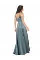 Formal Silky Satin Floor-Length Long Bridesmaid Dress / Prom Dress with V-Neckline Australia