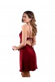 Midi Length Cowl Neck Formal Silky Satin Short Cocktail Bridesmaid Dress / Prom Dress Australia
