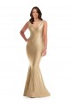 Shirred Shoulder Formal Silky Satin Mermaid Bridesmaid Dress / Prom Dress Australia