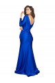 Deep V-Neck Long Sleeves Formal Silky Satin Bridesmaid Dress / Prom Dress Australia