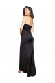 Full Length One Shoulder Ruffled Long Formal Silky Satin Bridesmaid Dress / Prom Dress with High Slit Australia
