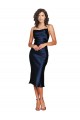 Cocktail Length Sleeveless Spaghetti Straps Cowl Neckline Formal Silky Satin Bridesmaid Dress / Prom Dress Australia