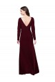 Long Sleeves Spandex Bridesmaid Gown with Front Slit Australia