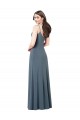 Classic Spandex Bridesmaid Dress / Prom Dress with Scoop Neckline Australia