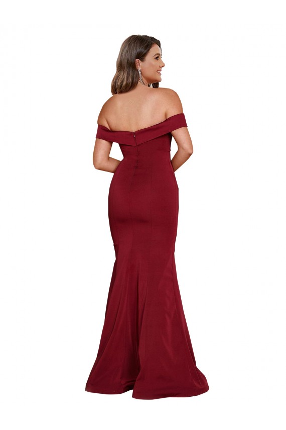 Off Shoulder Sleeves Sweetheart Neckline Long Formal Spandex Bridesmaid Dress / Prom Dress Australia