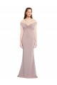 Knotted Off the Shoulder Formal Crepe Bridesmaid Dress / Prom Dress with Cut-Out Back Australia
