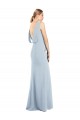 Draped Backless Crepe Bridesmaid Dress / Prom Dress with Pockets Australia