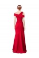 Sleeveless Ruched Formal Crepe Mermaid Bridesmaid Dress / Prom Dress with Off The Shoulder Detail Australia