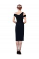 Draped Cross Shoulder Stretch Formal Crepe Cocktail Dress / Homecoming Dress Australia