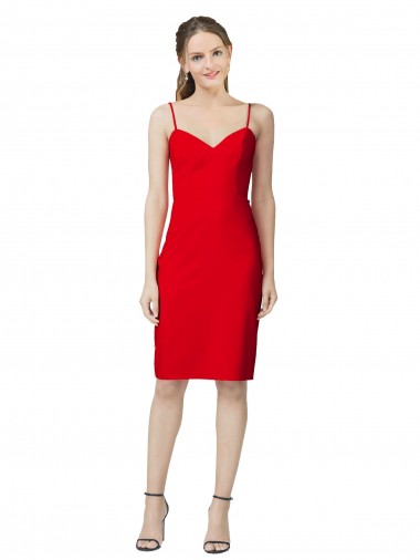 Sleeveless Sheath Sweetheart Neckline Formal Crepe Bridesmaid Dress / Prom Homecoming Dress Australia
