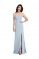 Strapless Notch Crepe Bridesmaid Dress / Prom Dress with Front Slit Australia